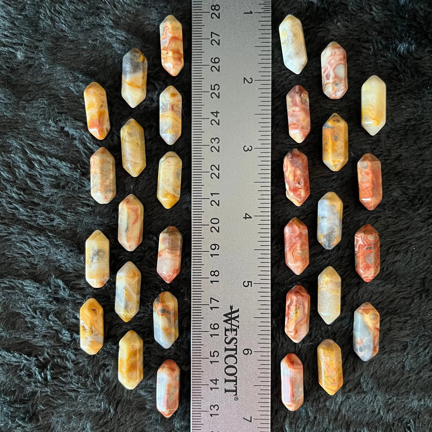 Crazy Lace Agate Double Terminated Crystal Point (Approx. 3/4”) T-0085 Shop Wholesale Crystals