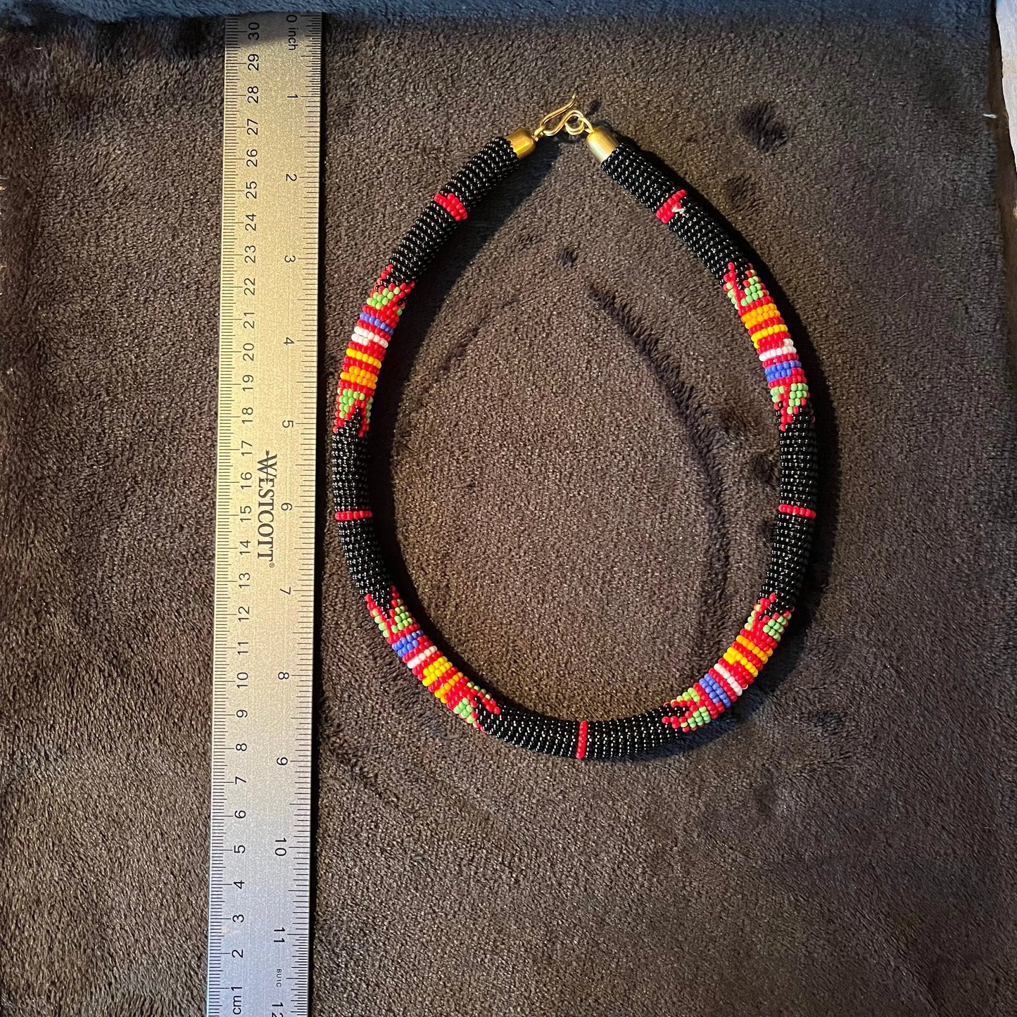 African Maasai Beaded Choker, Black Tribal NCK-2905 Shop Wholesale Crystals