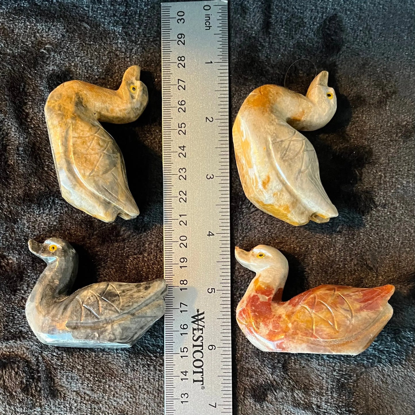 Duck Carved Soapstone Figurine (Approx. 2 1/2”) 0837 Shop Wholesale Crystals
