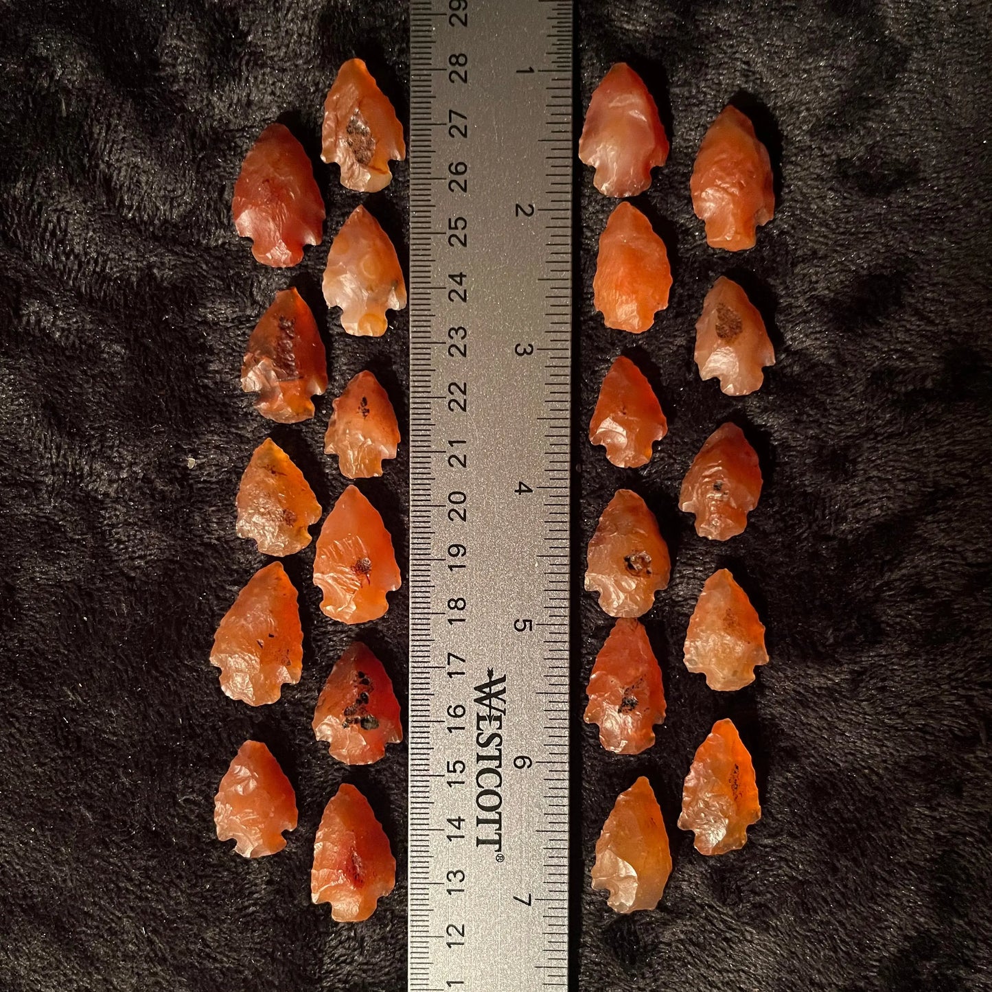 Carnelian Agate Knapped Arrowhead (Approx. 3/4”) 1660 Shop Wholesale Crystals