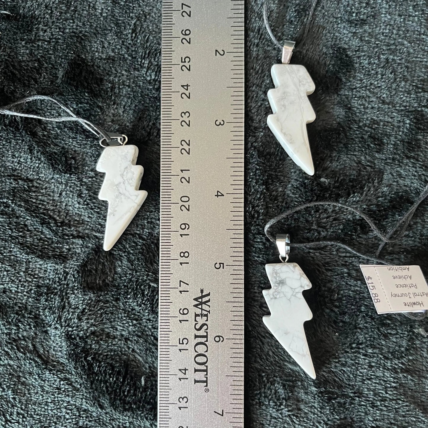 Howlite Lightning Bolt NCK-2894 Shop Wholesale Crystals