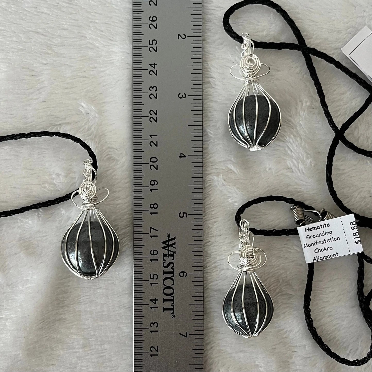 Hematite Sphere Wire Wrapped Necklace NCK-2927 Shop Wholesale Crystals