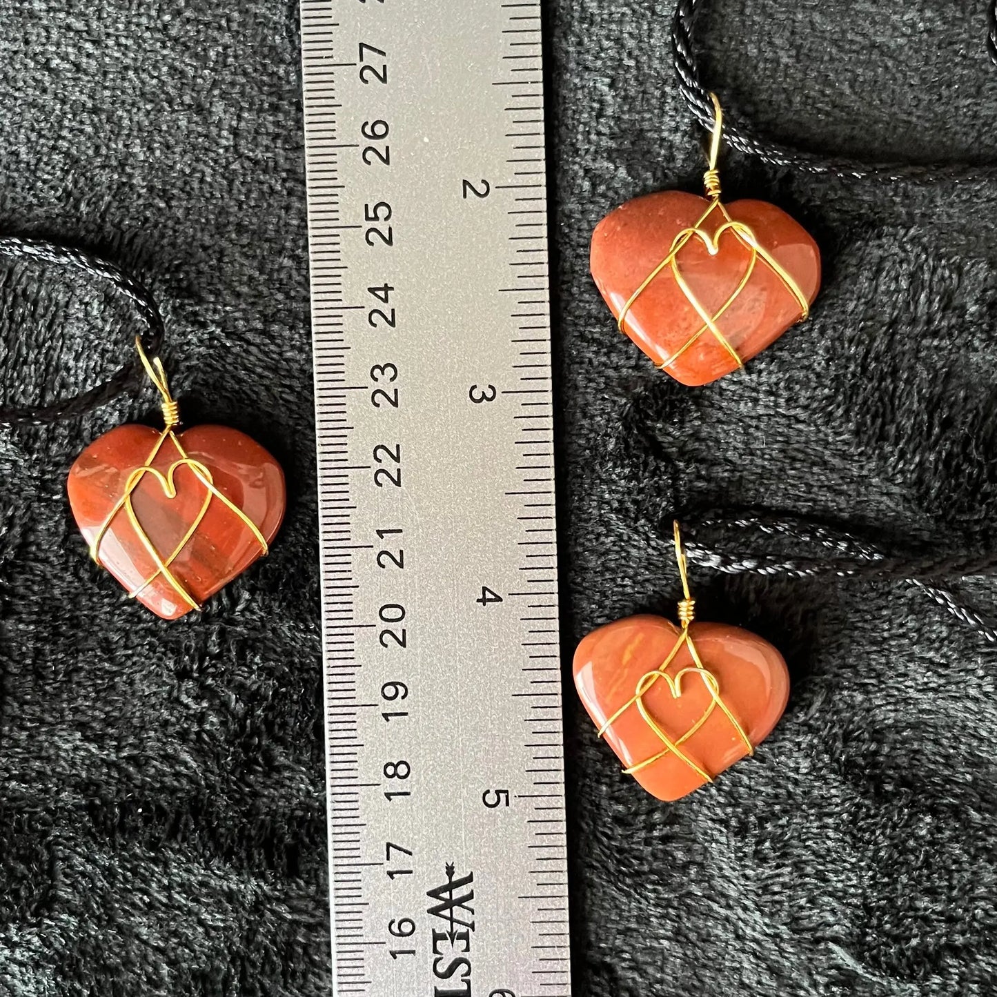 Red Jasper Heart Wire Wrapped Necklace, Gold Tone NCK-2937 Shop Wholesale Crystals