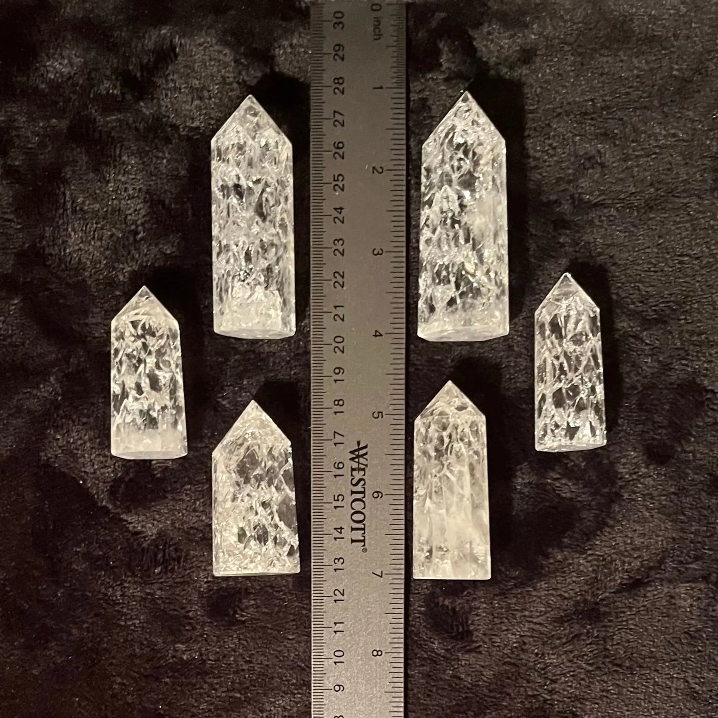 Crackle Quartz Obelisk, Rainbow Quartz (Approx. 2” - 3”) 0908 Shop Wholesale Crystals