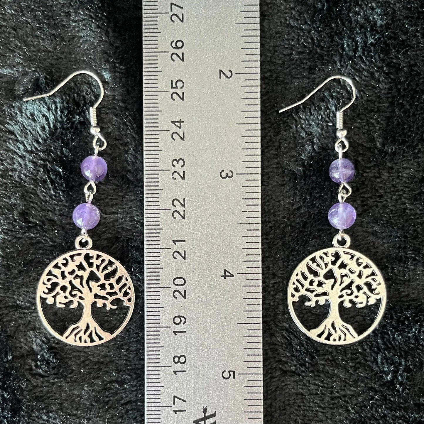 Amethyst Tree Of Life Earrings EAR-0069 Shop Wholesale Crystals