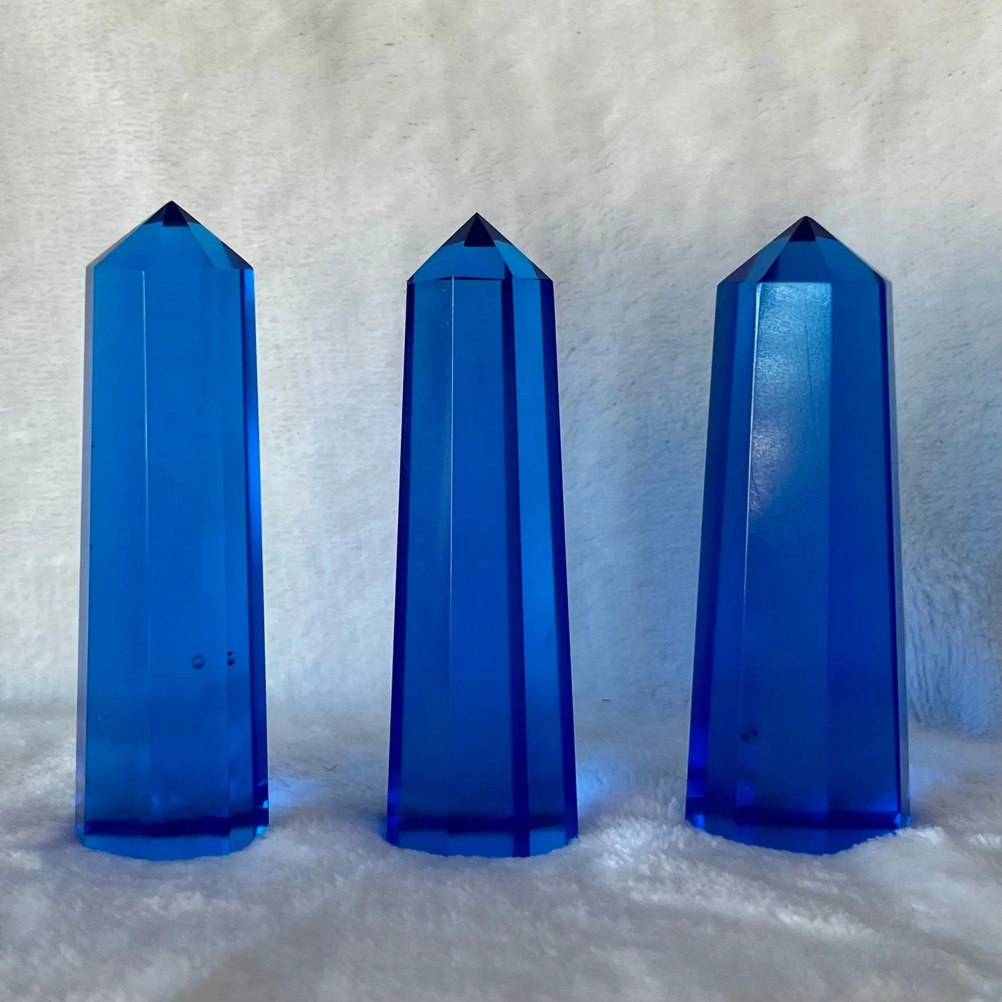 Blue Obsidian (Synthetic) Obelisk (Approx. 3 1/2”-3 3/4”) 1677 Shop Wholesale Crystals