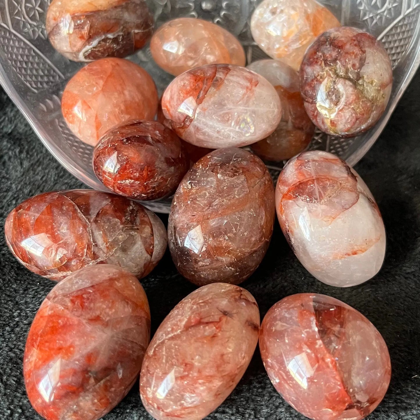 Fire Quartz Tumbled Stone (Approx. 1 1/4” - 1 1/2”) 1525 Shop Wholesale Crystals