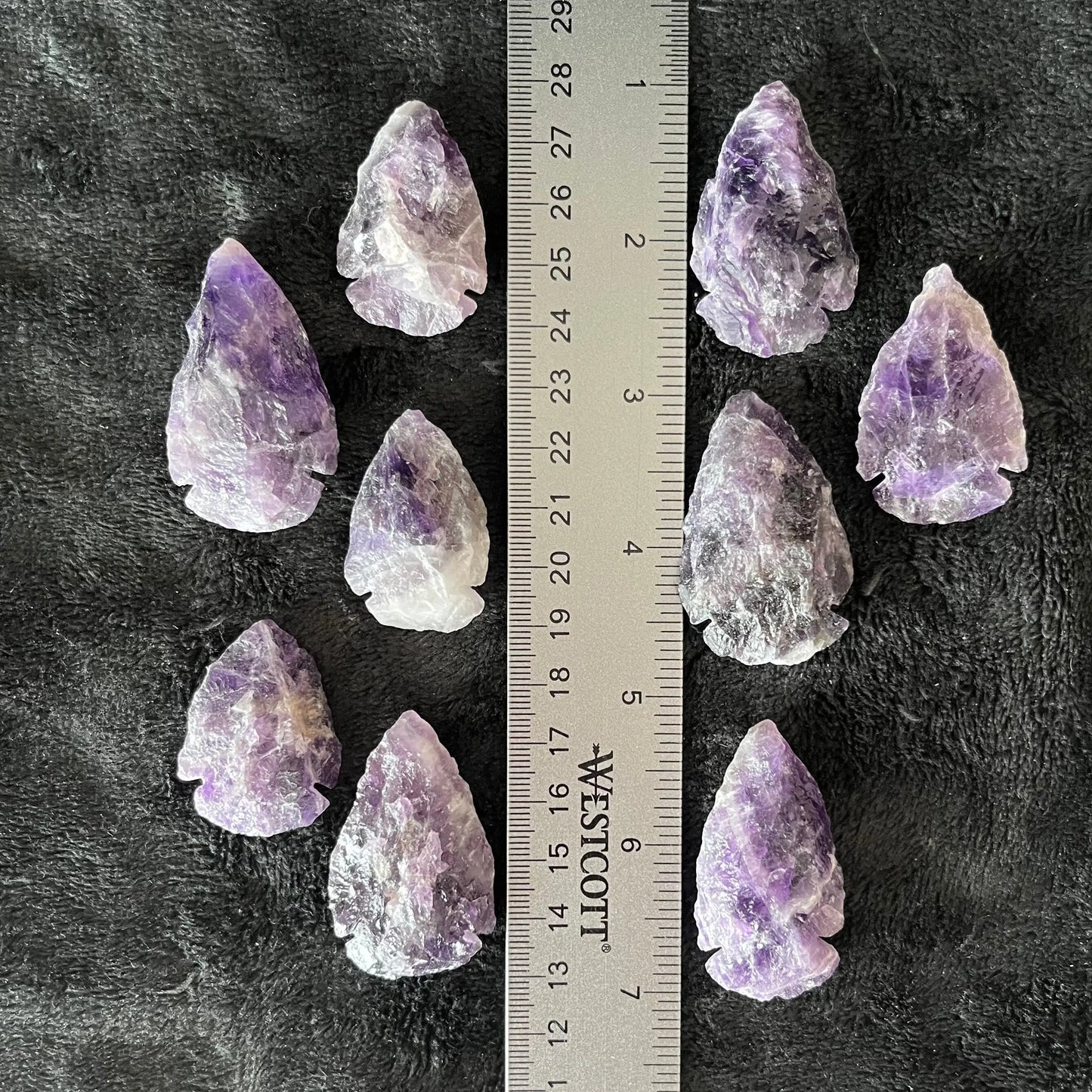 Amethyst Knapped Arrowhead (Approx. 1 1/4” - 1 5/8”) 1377 Shop Wholesale Crystals