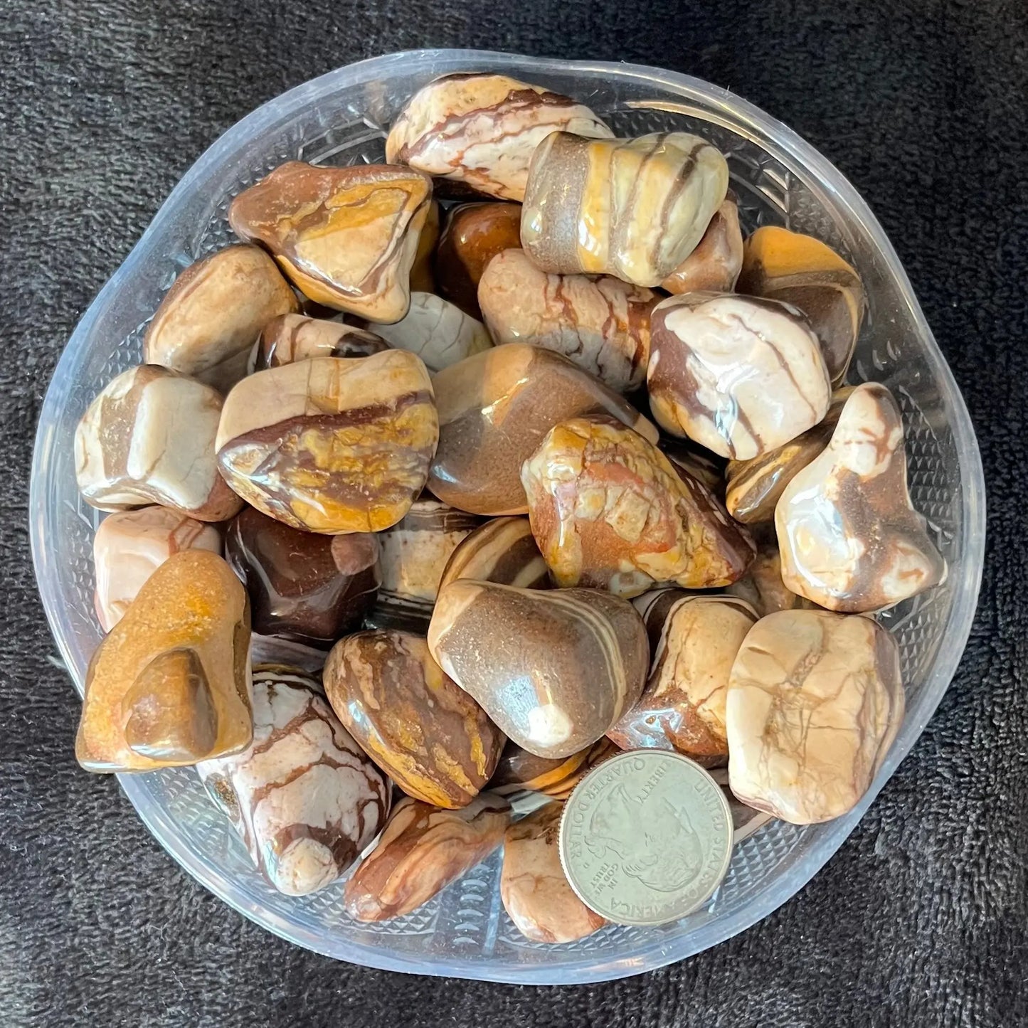 Brown Zebra Stone Tumbled Stone (Approx. 1” - 1 1/4”) BIN-1528 Shop Wholesale Crystals