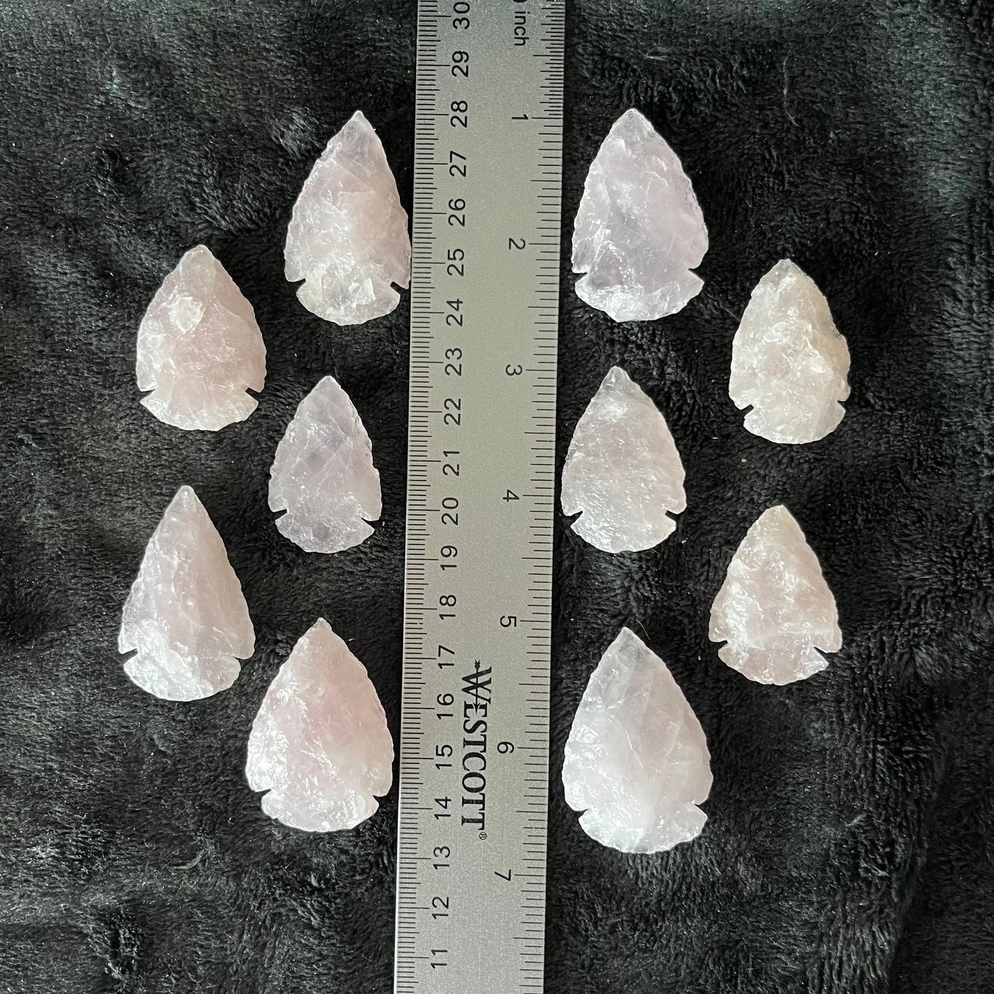 Rose Quartz Knapped Arrowhead (Approx. 1 1/4” - 1 5/8”) 1328 Shop Wholesale Crystals