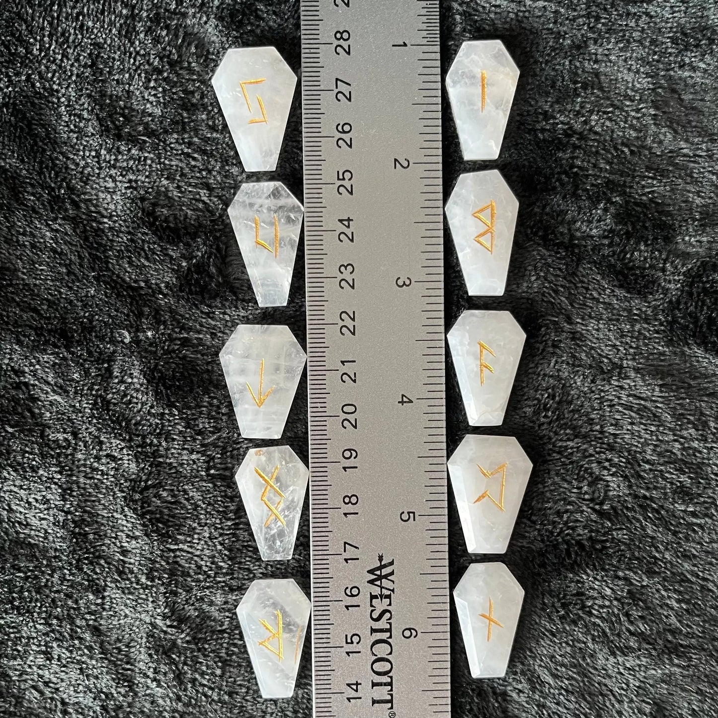 Snow Quartz Coffin 25 Piece Rune Set KIT-0045 Shop Wholesale Crystals