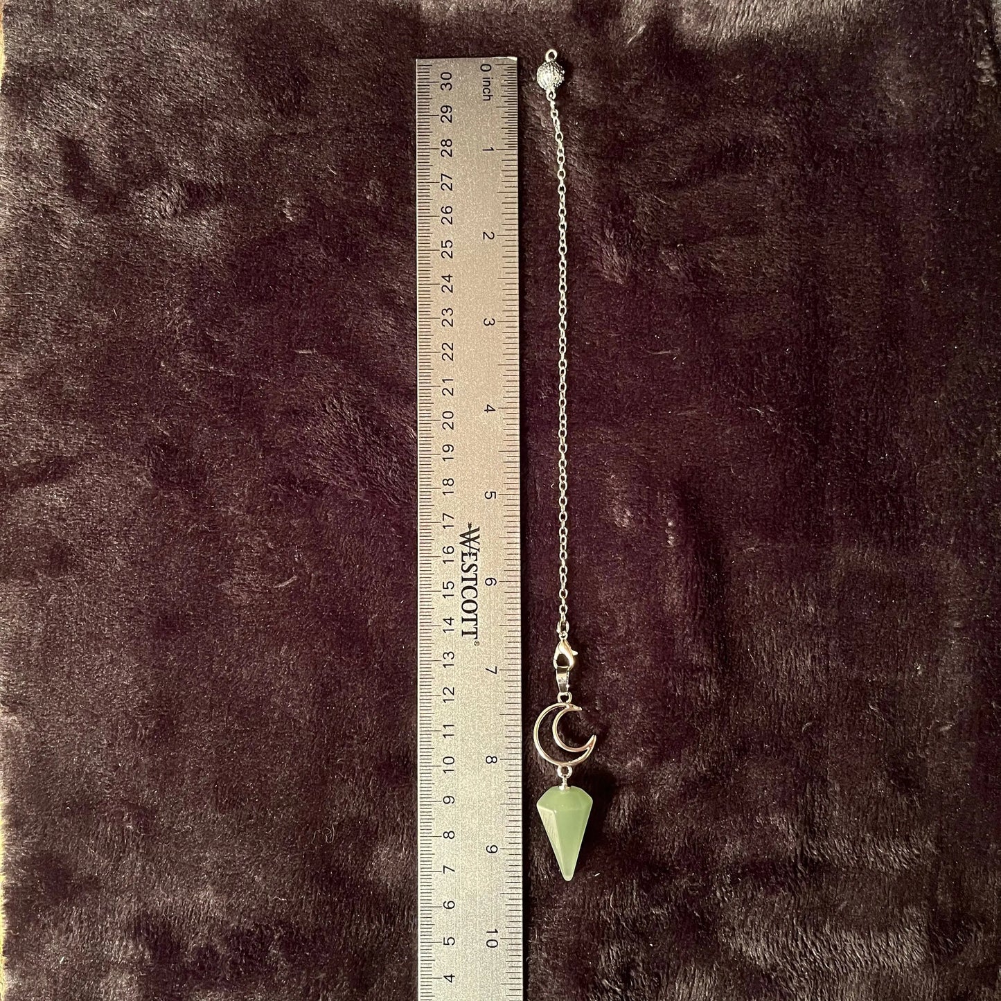 Green Aventurine Moon Pendulum PND-0006 Shop Wholesale Crystals