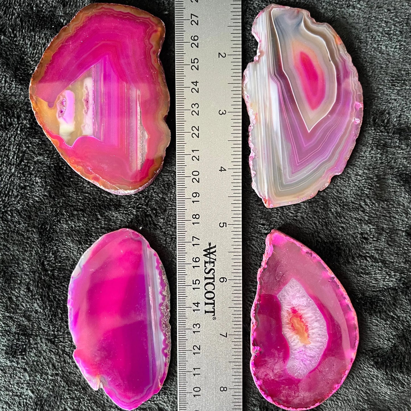 Agate Slice, Violet Purple, Color Enhanced (Approx. 2 1/2”-3 1/2”) 0306 Shop Wholesale Crystals