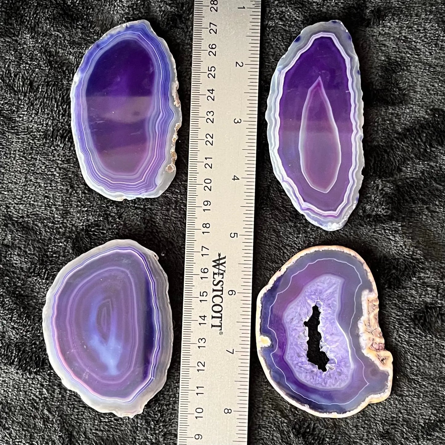 Agate Slice, Indigo Blue, Color Enhanced (Approx. 2 1/2”-3”) 0372 Shop Wholesale Crystals