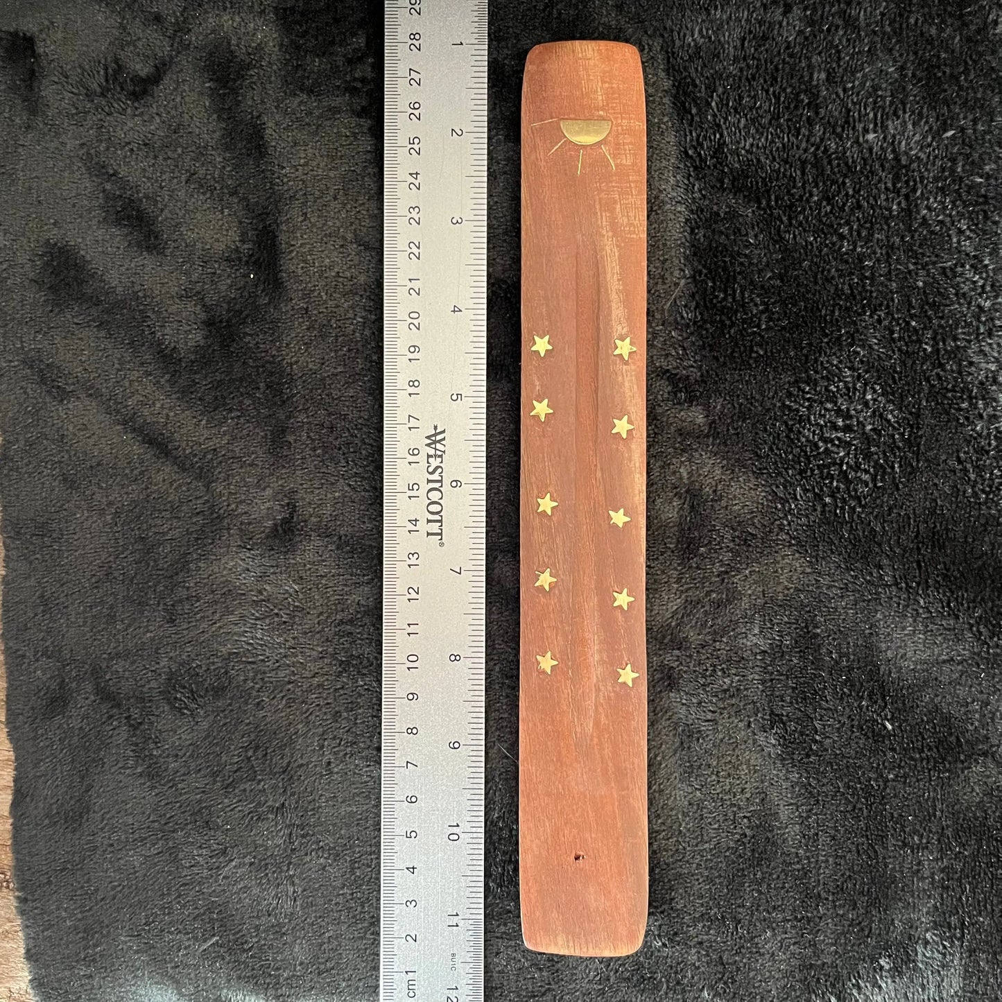 Wooden Incense Tray, Gold Sun 1650 Shop Wholesale Crystals