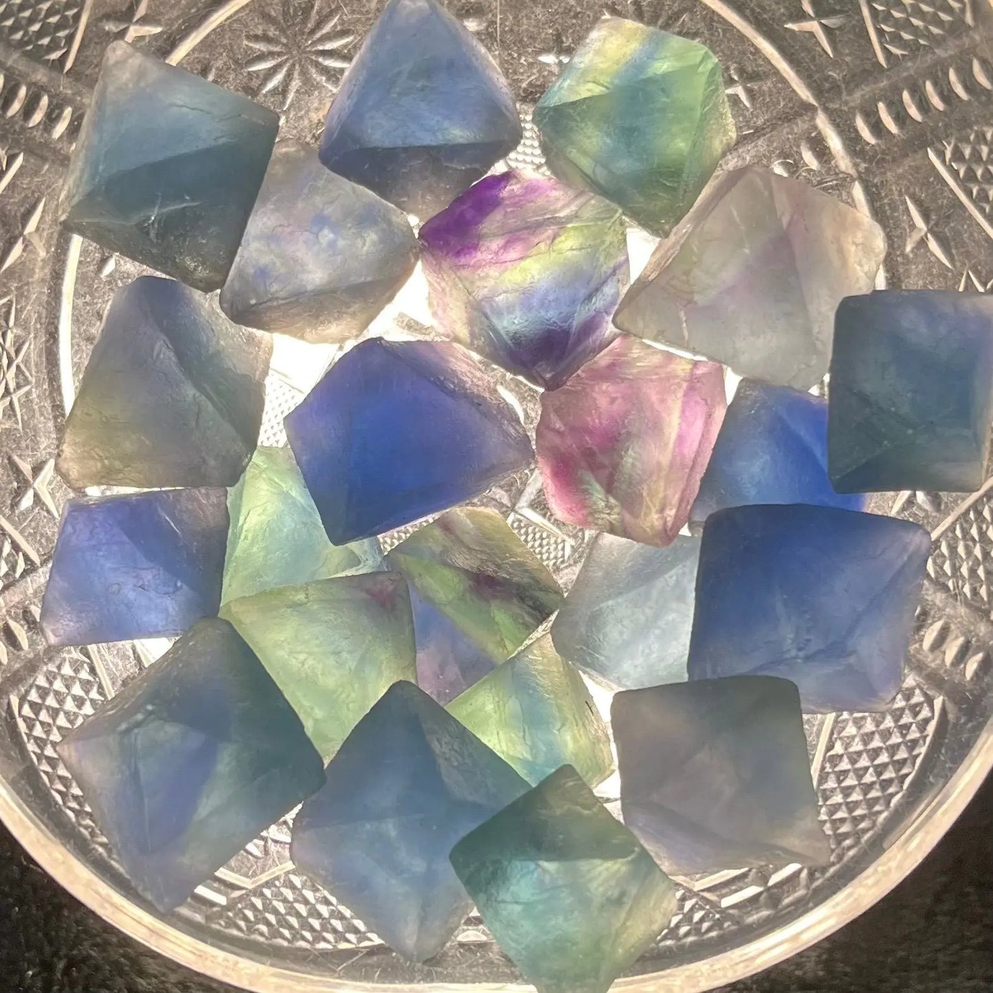 Blue Fluorite Crystal, Octahedron (Approx. 3/4” - 1 1/4”) 0692 Shop Wholesale Crystals