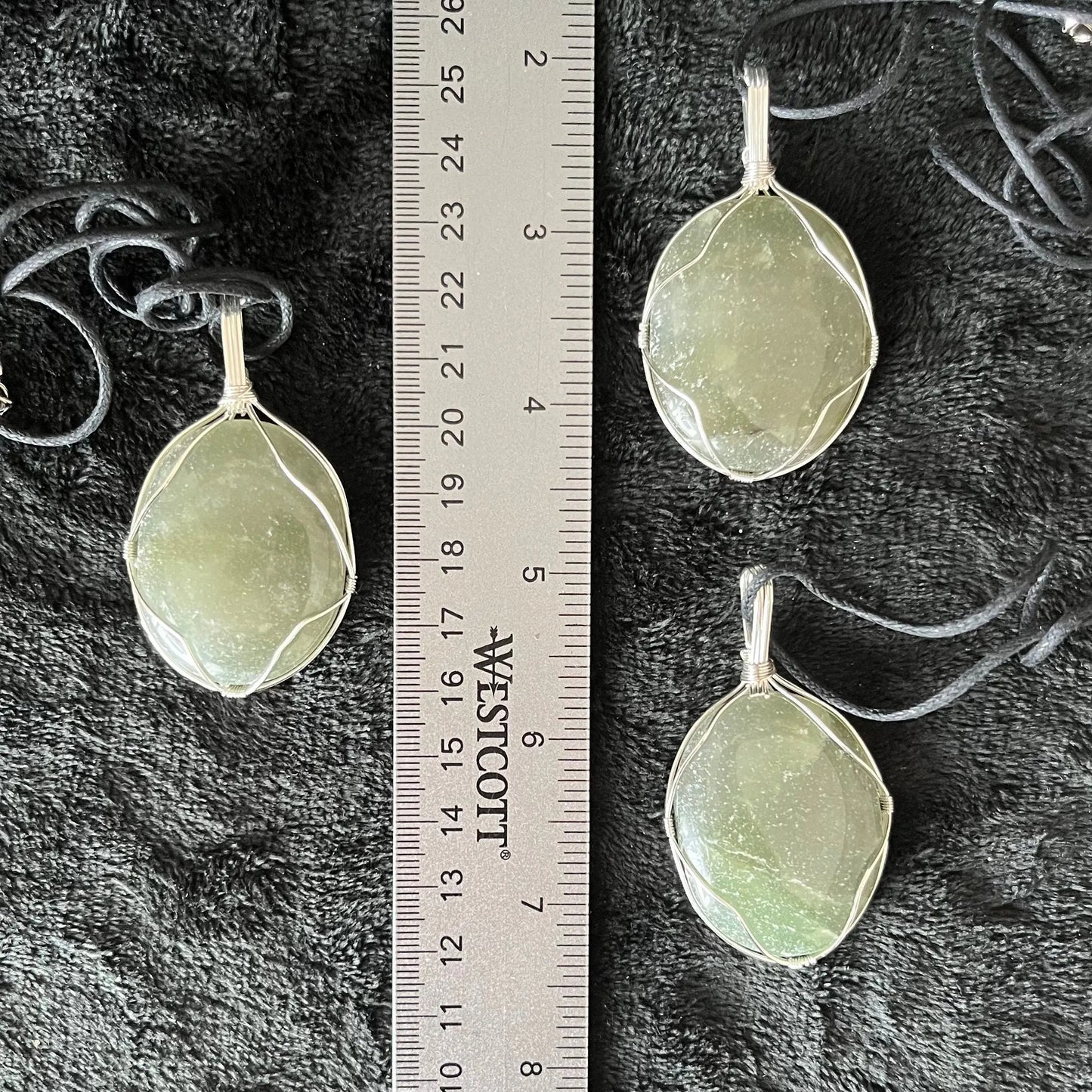 Green Aventurine Worry Stone Wire Wrapped Necklace NCK-2984 Shop Wholesale Crystals
