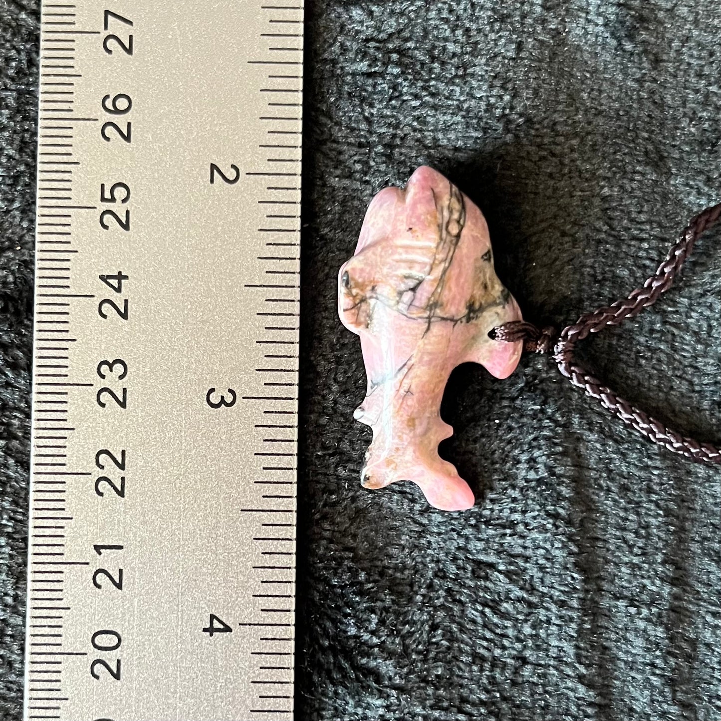 Rhodonite Shark Necklace WN-0281 - Shop Wholesale Crystals