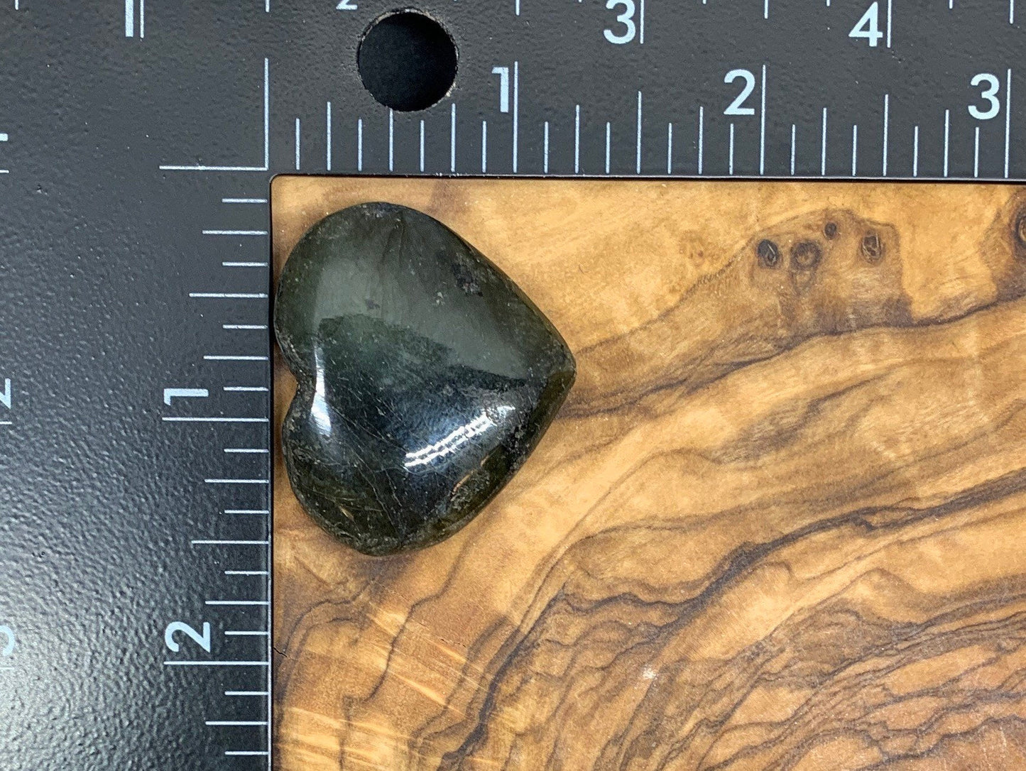 Labradorite Heart (Approx. 1 1/2” wide) Healing Iridescent Blue Feldspar, Flash, Stone for Wire Wrapping HRT-0095