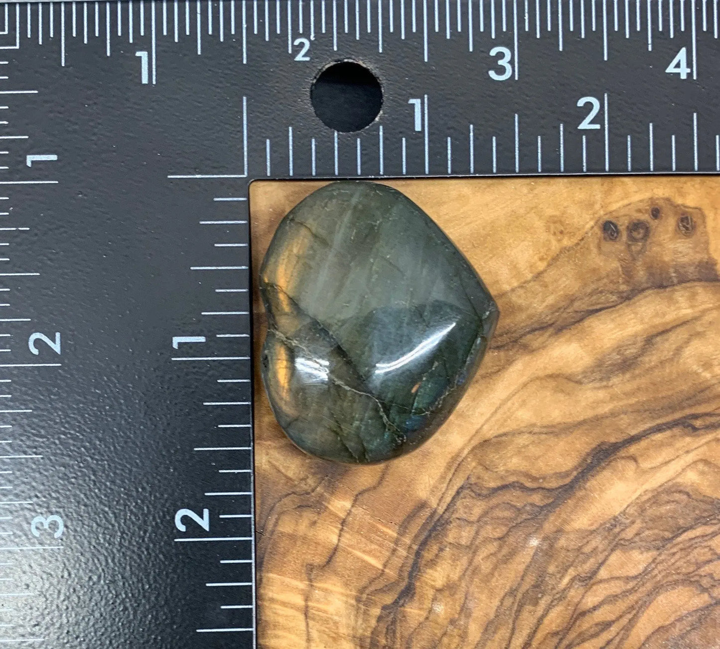 Labradorite Heart (Approx. 1 1/2” wide) Healing Iridescent Blue Feldspar, Flash, Stone for Wire Wrapping HRT-0086 Shop Wholesale Crystals
