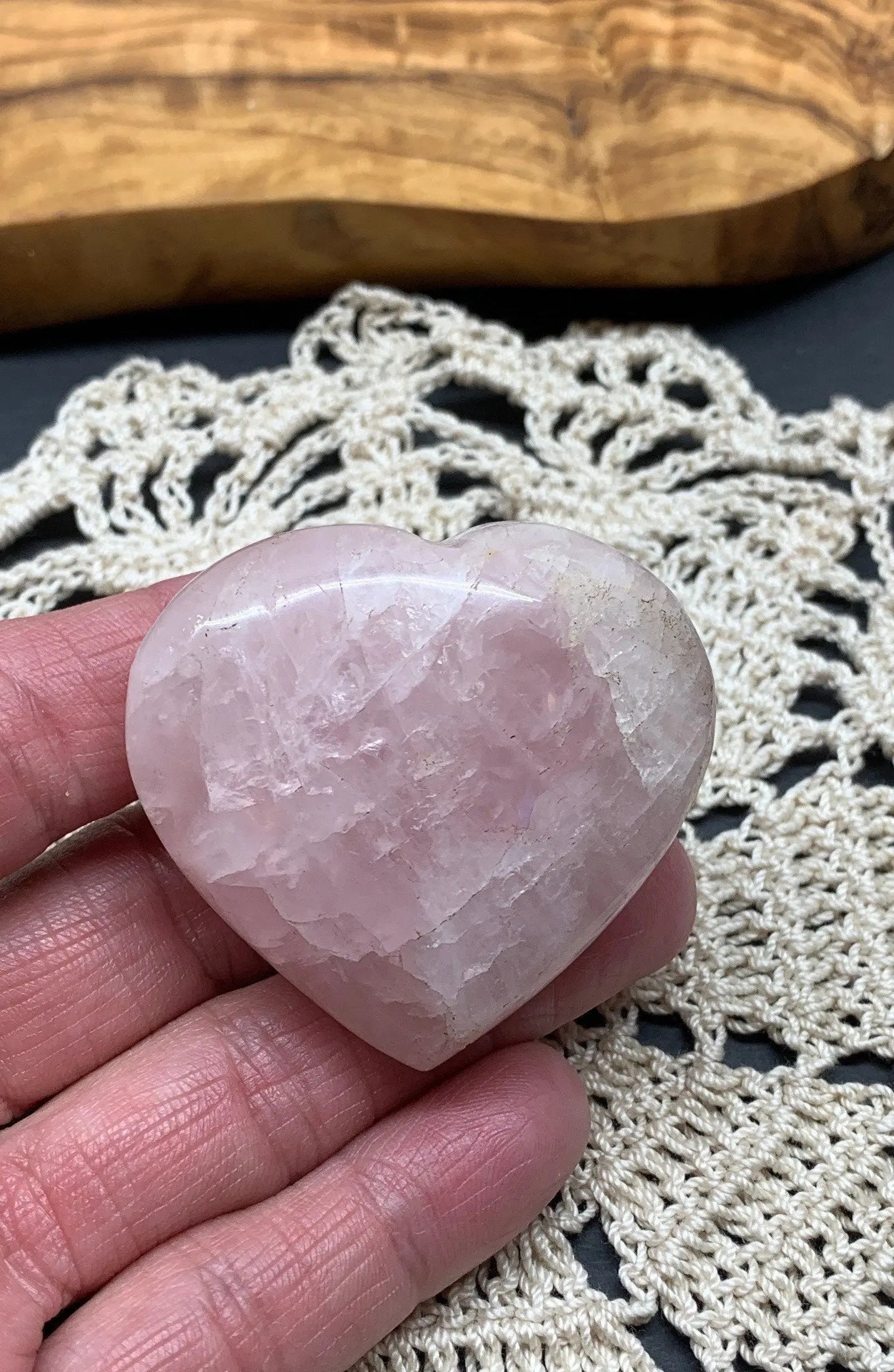 Rose Quartz Puffy Heart (Approx. 2 1/4” wide), Heart Healing, Love Stone Gift Item, Compassion HRT-0042 Shop Wholesale Crystals