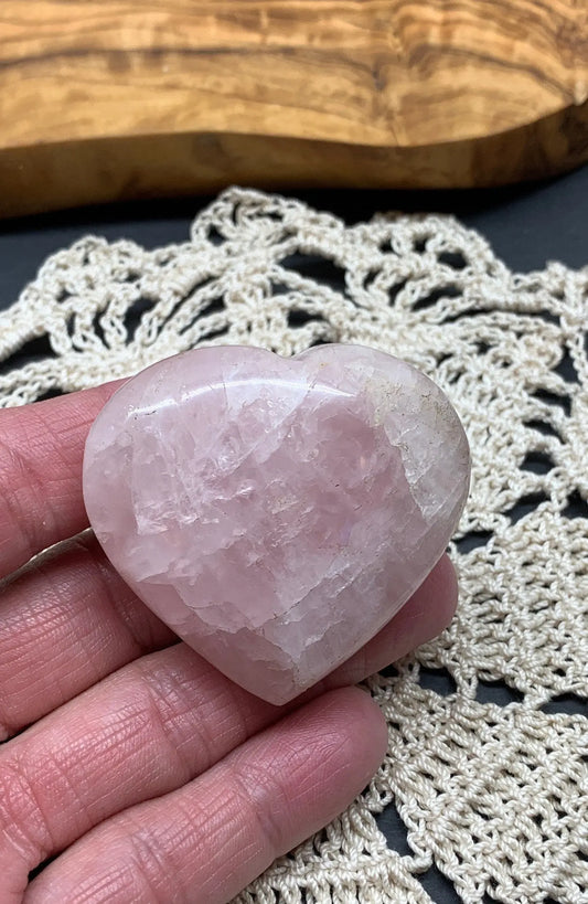 Rose Quartz Puffy Heart (Approx. 2 1/4” wide), Heart Healing, Love Stone Gift Item, Compassion HRT-0042 Shop Wholesale Crystals