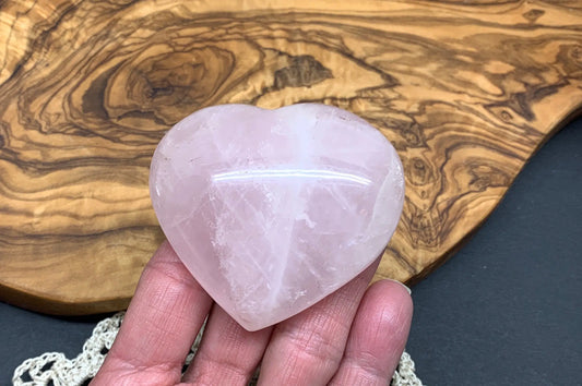 Rose Quartz Puffy Heart (Approx. 2 3/4” wide), Heart Healing, Love Stone Gift Item, Compassion HRT-0041 Shop Wholesale Crystals