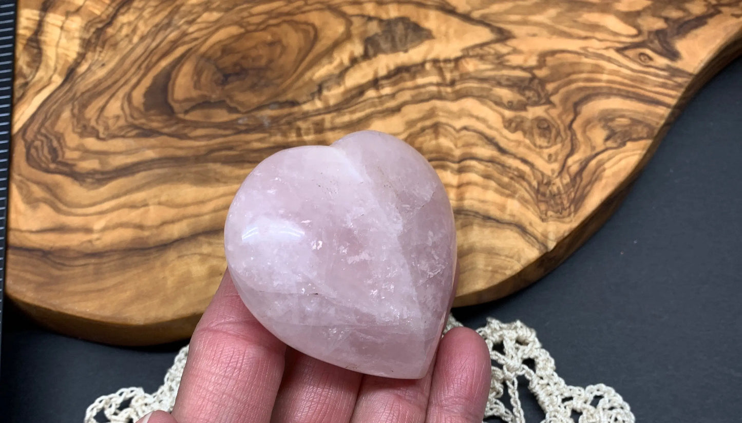 Rose Quartz Puffy Heart (Approx. 2 3/4” wide), Heart Healing, Love Stone Gift Item, Compassion HRT-0041 Shop Wholesale Crystals