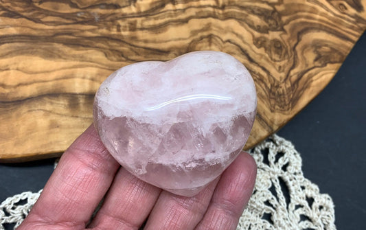 Rose Quartz Puffy Heart (Approx. 2 1/5” wide), Heart Healing, Love Stone Gift Item, Compassion HRT-0040 Shop Wholesale Crystals