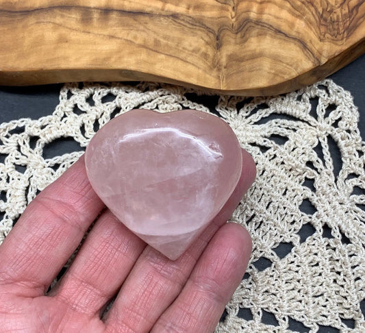 Rose Quartz Puffy Heart (Approx. 2” wide), Heart Healing, Love Stone Gift Item, Compassion HRT-0038 Shop Wholesale Crystals