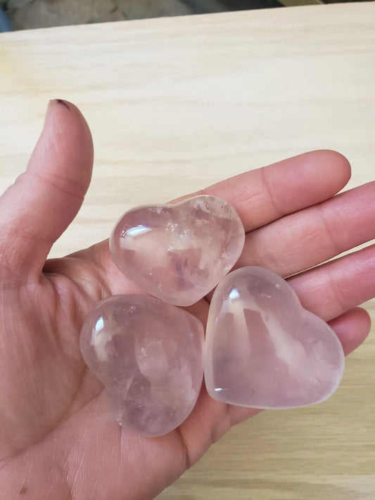 Rose Quartz Heart (Approx. 1 3/4" wide) HRT-003 Shop Wholesale Crystals