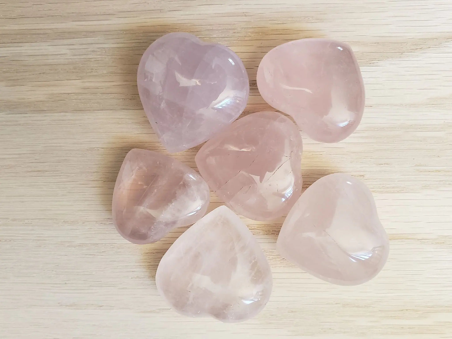 Rose Quartz Heart (Approx. 1 3/4" wide) HRT-003 Shop Wholesale Crystals