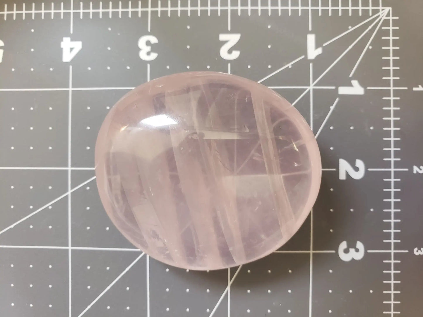 Rose Quartz Palm Stone (2 1/8" x 2 3/8"_ PLM-001 Shop Wholesale Crystals
