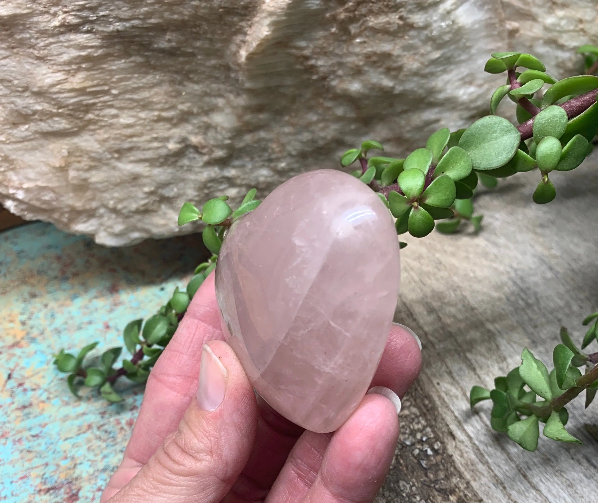 Rose Quartz Puffy Heart (Approx. 2 1/2” wide), Heart Healing, Love Stone Gift Item, Compassion HRT-0030 Shop Wholesale Crystals