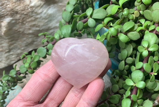Rose Quartz Puffy Heart (Approx. 2” wide), Heart Healing, Love Stone Gift Item, Compassion HRT-0029 Shop Wholesale Crystals