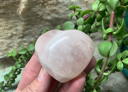 Rose Quartz Puffy Heart (Approx. 2” wide), Heart Healing, Love Stone Gift Item, Compassion HRT-0023 Shop Wholesale Crystals