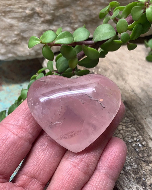 Rose Quartz Puffy Heart (Approx. 2” wide), Heart Healing, Love Stone Gift Item, Compassion HRT-0021 Shop Wholesale Crystals
