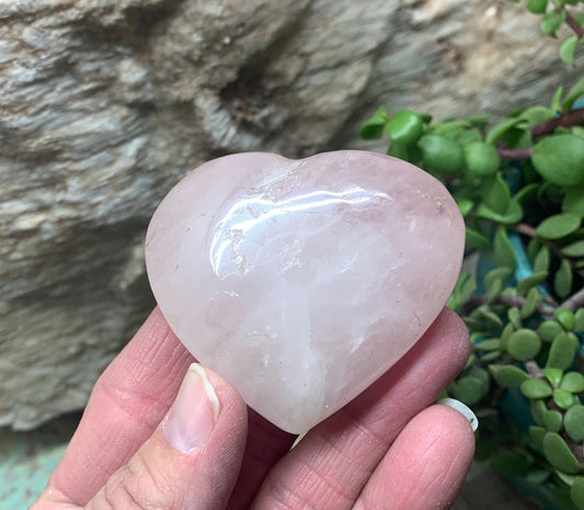 Rose Quartz Puffy Heart (Approx. 2 1/2” wide), Heart Healing, Love Stone Gift Item, Compassion HRT-0005 Shop Wholesale Crystals