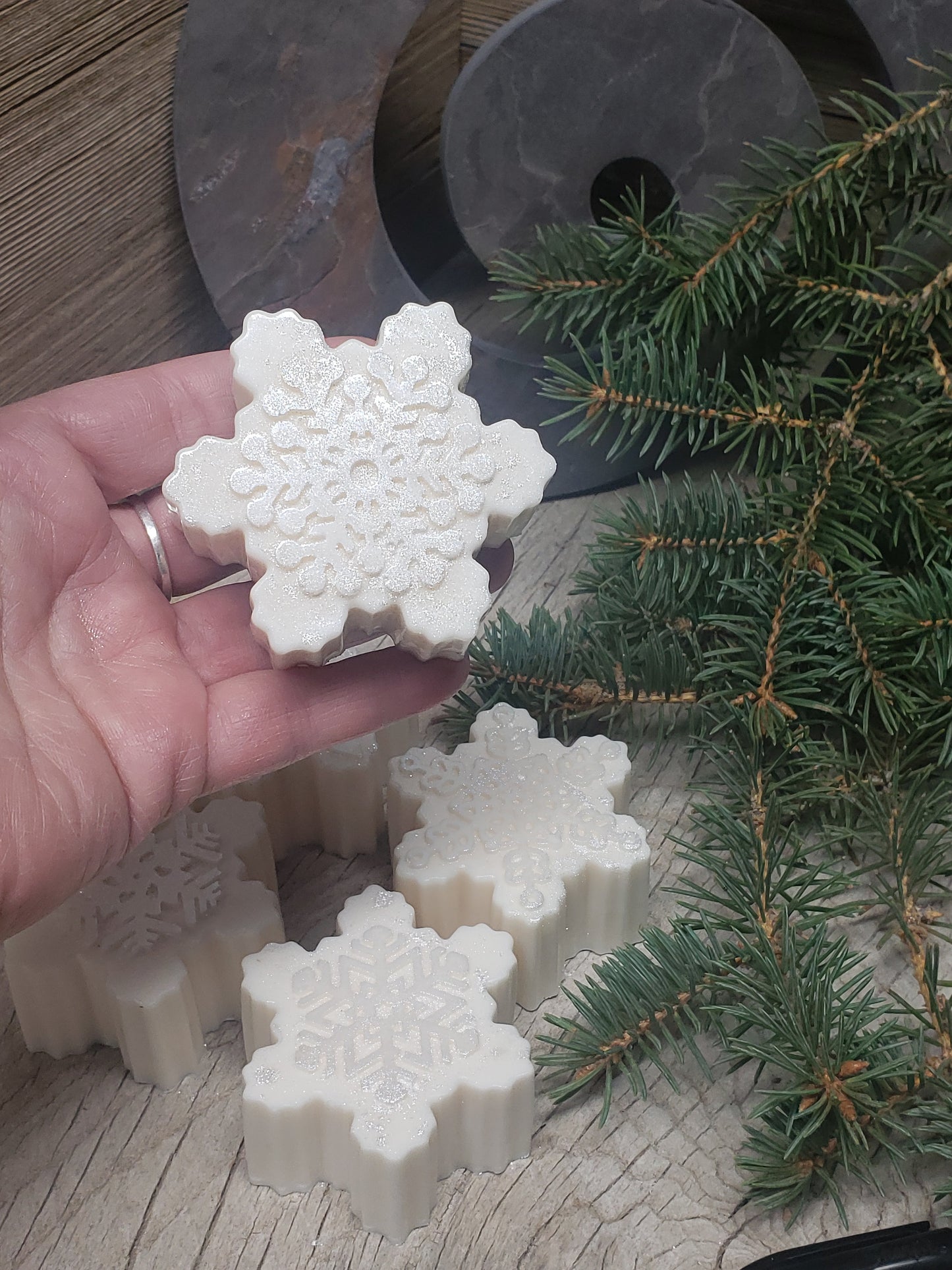 Winter Mint Snowflake Soap 3 oz., Natural, Smells like Winter BAH-0007