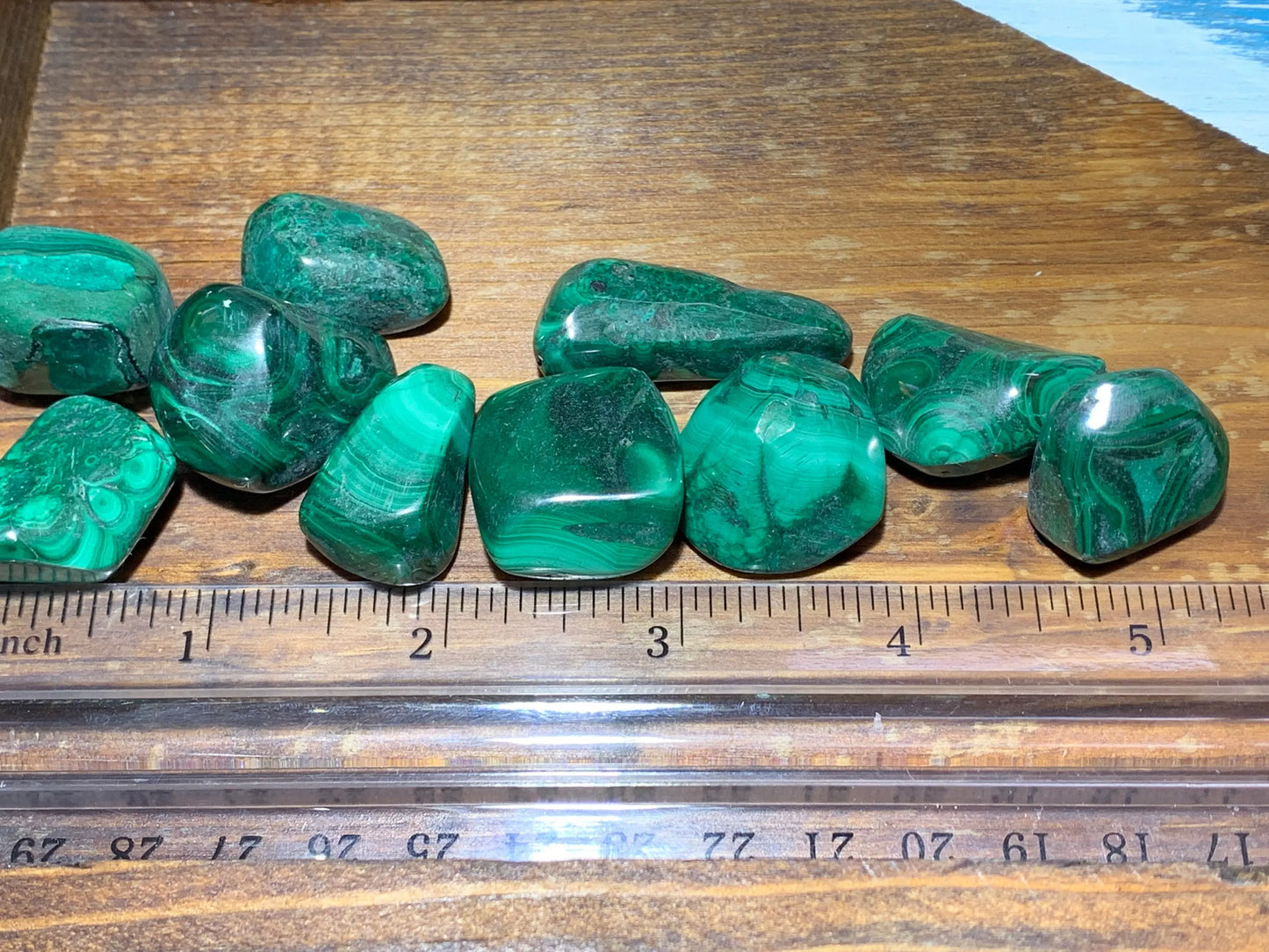 Green Malachite (Approx. 5/8" - 3/4") Polished Tumbled Stone BIN-0736 Shop Wholesale Crystals