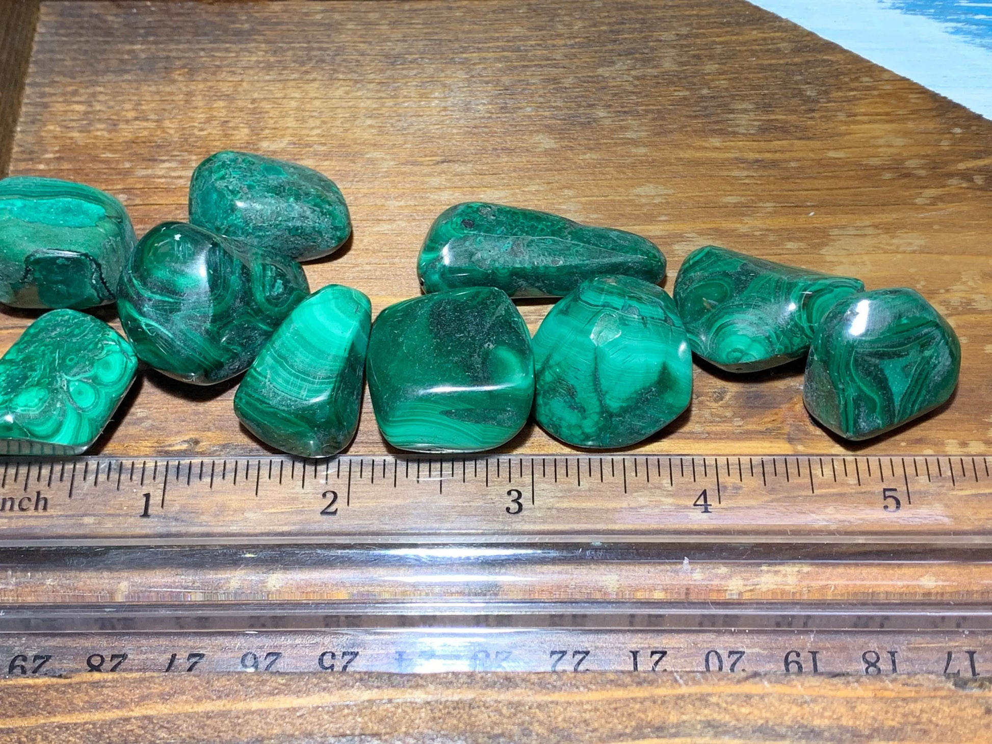 Green Malachite (Approx. 5/8" - 3/4") Polished Tumbled Stone BIN-0736 Shop Wholesale Crystals