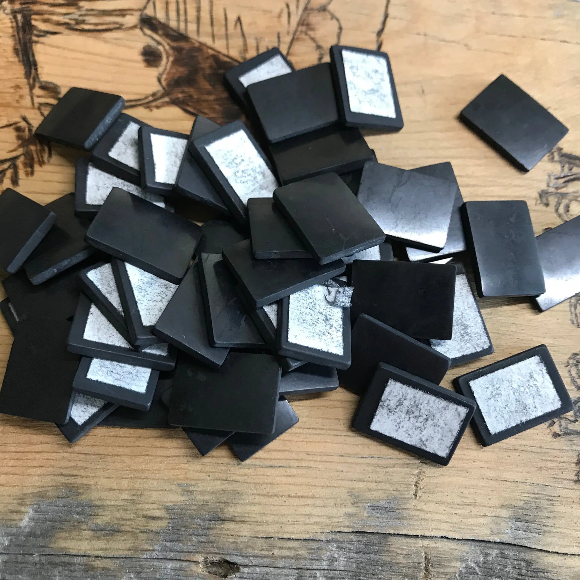 Shungite Crystal Cell Phone Plate, (4/5"x 3/5") Supply for Grid or Crafts or Phone Case Making, for Protection from EMF, SLA-0004 Shop Wholesale Crystals