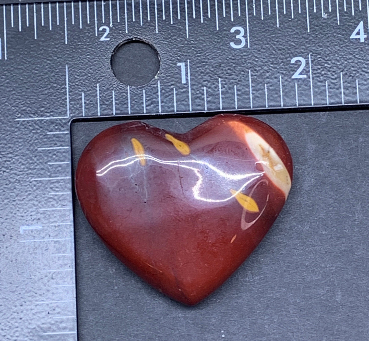 Mookaite Jasper Puffy Heart (Approx. 1 3/4”) Grounding, Protective, Manifesting, Gift Item HRT-0217