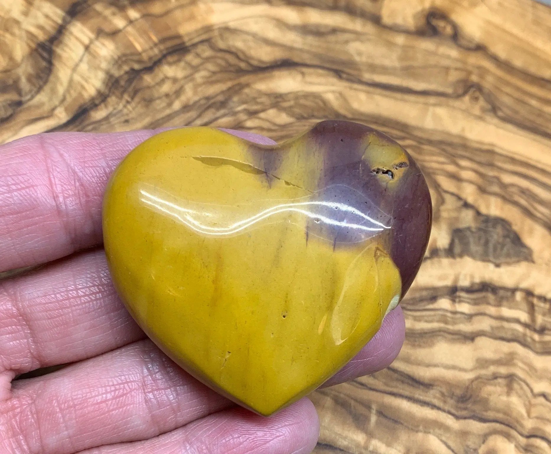Mookaite Jasper Puffy Heart (Approx. 2 1/4”) Grounding, Protective, Manifesting, Gift Item HRT-0216 Shop Wholesale Crystals