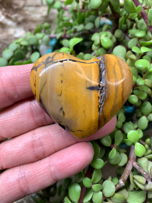 Mookaite Jasper Puffy Heart (Approx. 2 1/4”) Grounding, Protective, Manifesting, Gift Item HRT-0214