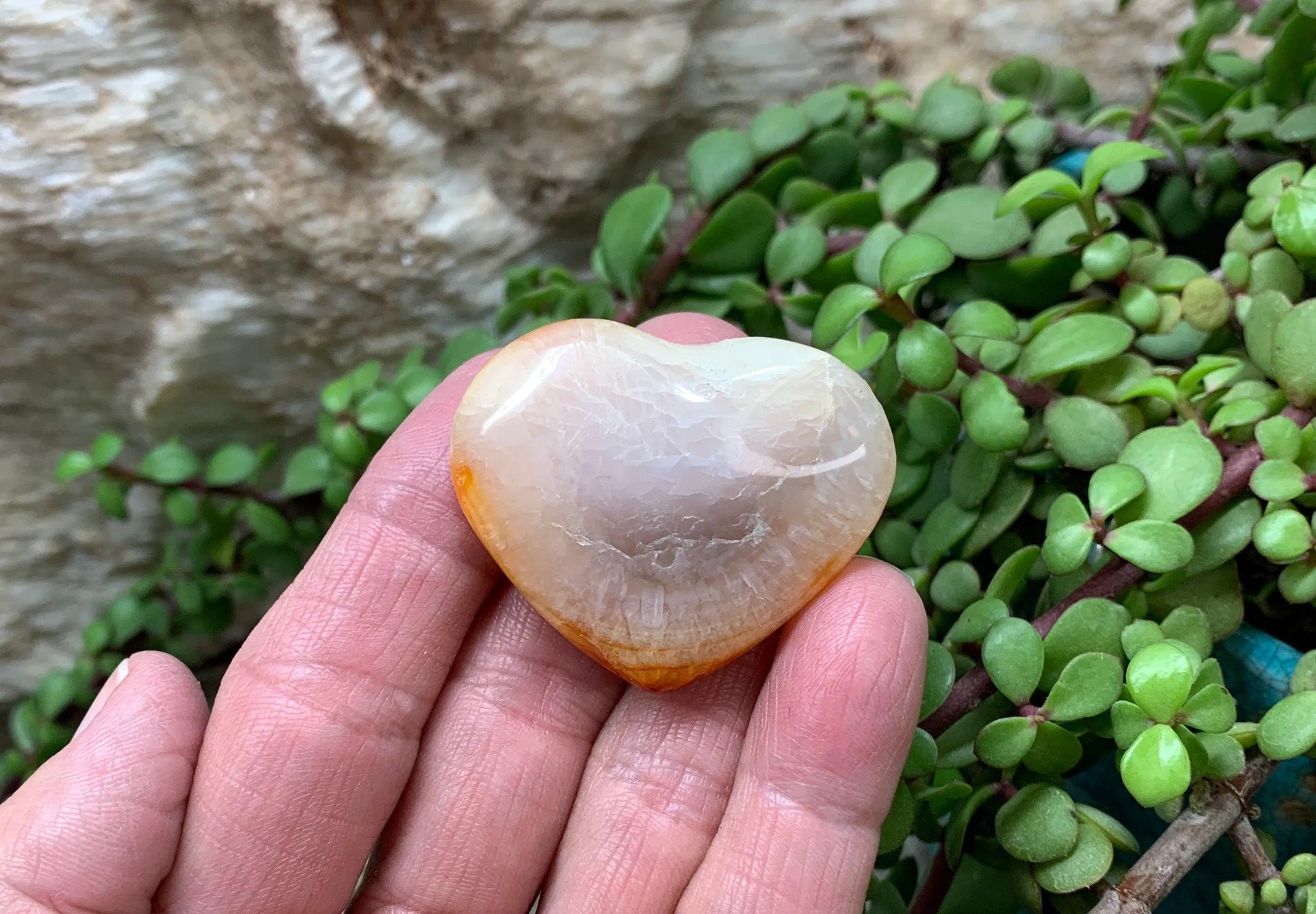 Carnelian Agate Quartz Puffy Heart, Beautiful, Polished, Creativity Stone, Passion, Manifesting Abundance (Approx. 1 1/2”) HRT-0270 Shop Wholesale Crystals