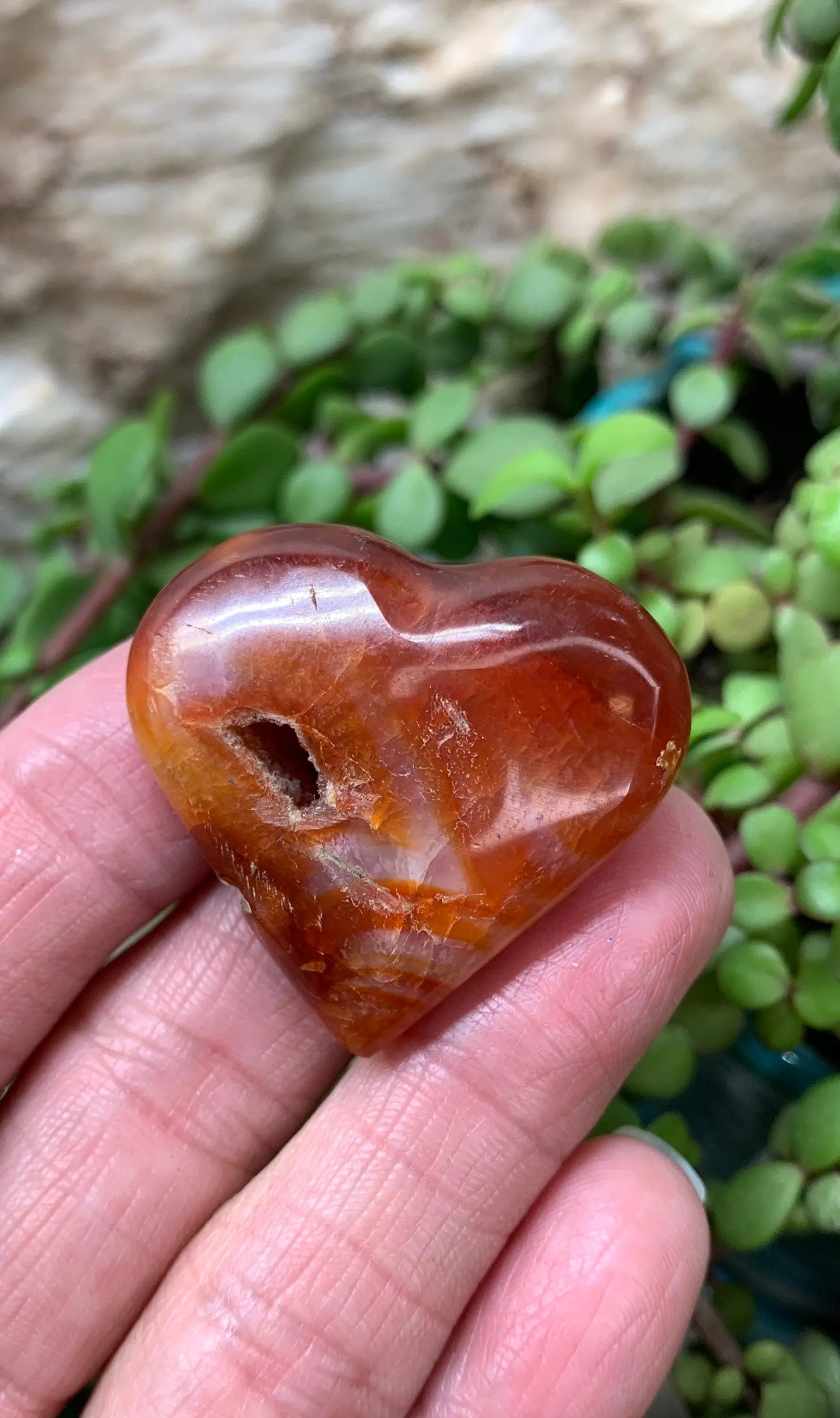 Carnelian Agate Quartz Puffy Heart, Beautiful, Polished, Creativity Stone, Passion, Manifesting Abundance (Approx. 1 1/2”) HRT-0269 Shop Wholesale Crystals