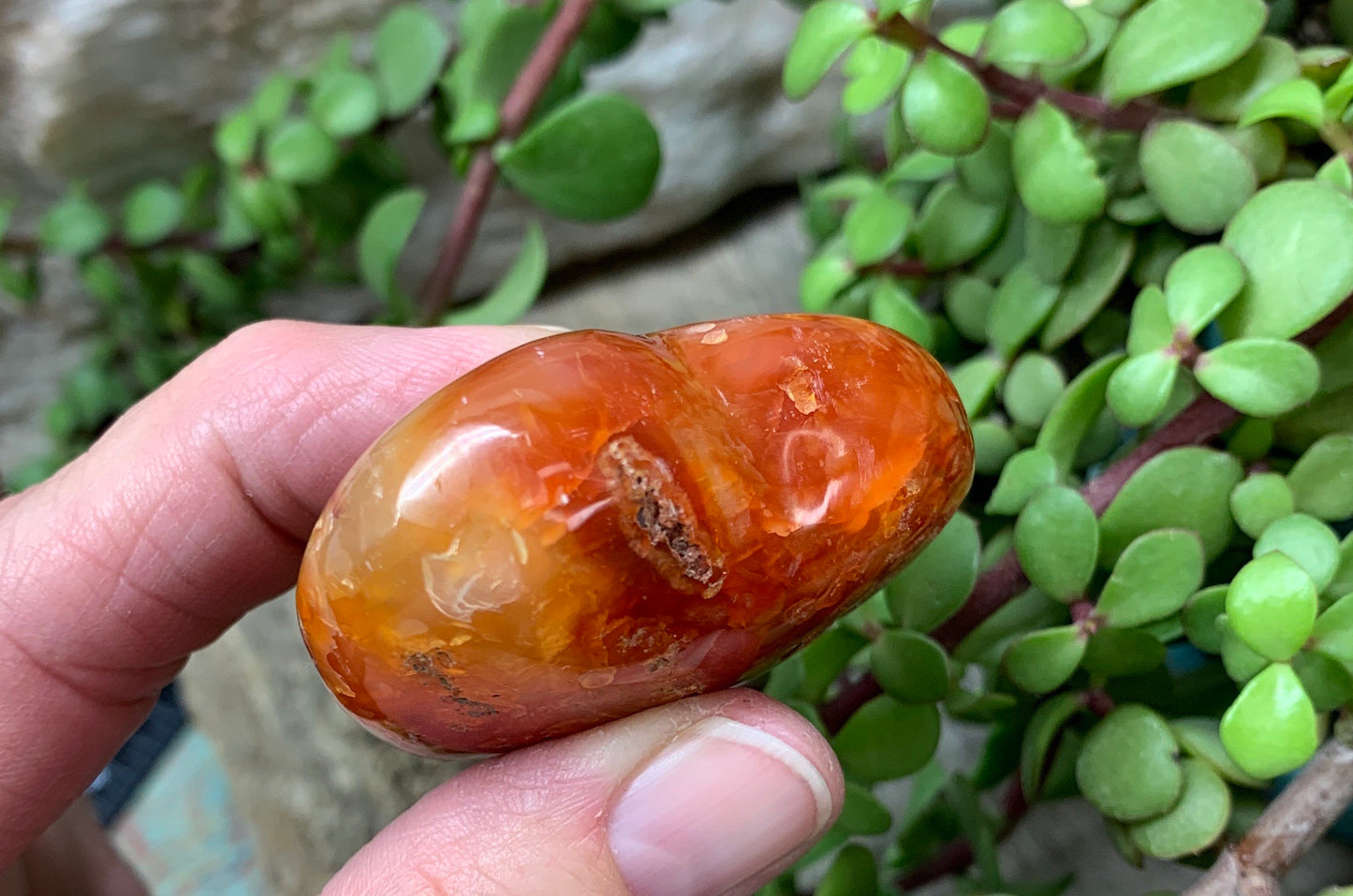 Carnelian Agate Quartz Puffy Heart, Beautiful, Polished, Creativity Stone, Passion, Manifesting Abundance (Approx. 2”)   HRT-0266