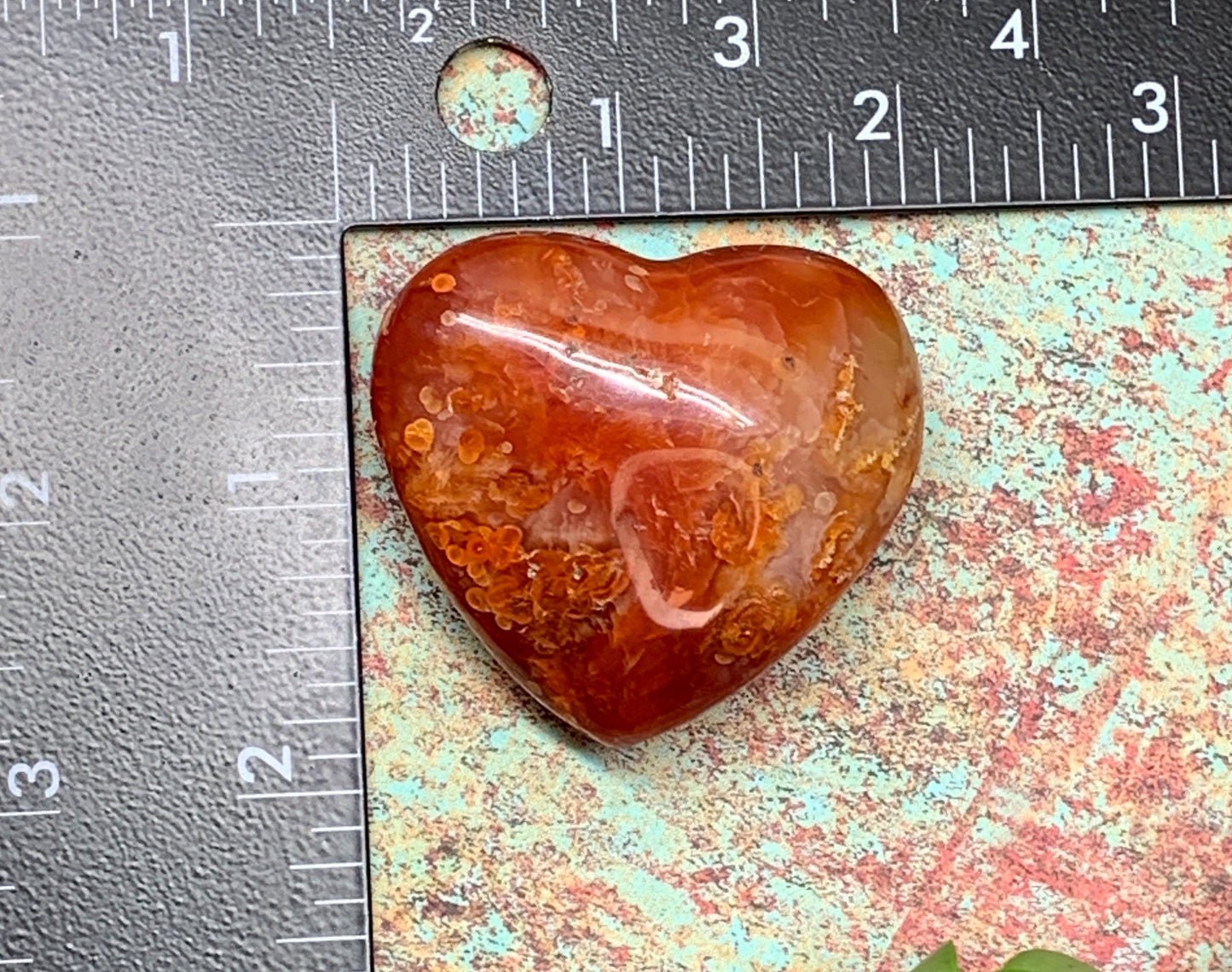 Carnelian Agate Quartz Puffy Heart, Beautiful, Polished, Creativity Stone, Passion, Manifesting Abundance (Approx. 2”)   HRT-0266