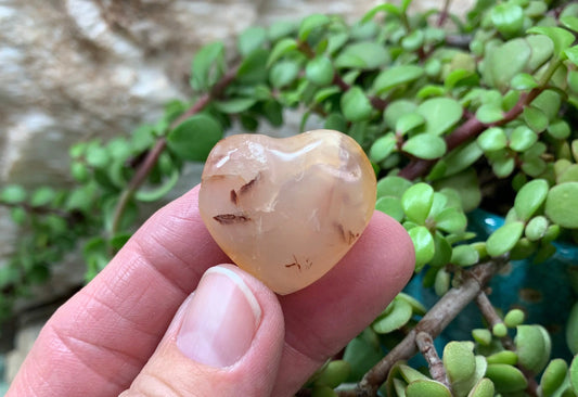Carnelian Agate Quartz Puffy Heart, Beautiful, Polished, Creativity Stone, Passion, Manifesting Abundance (Approx. 1 1/4”)    HRT-0265 Shop Wholesale Crystals